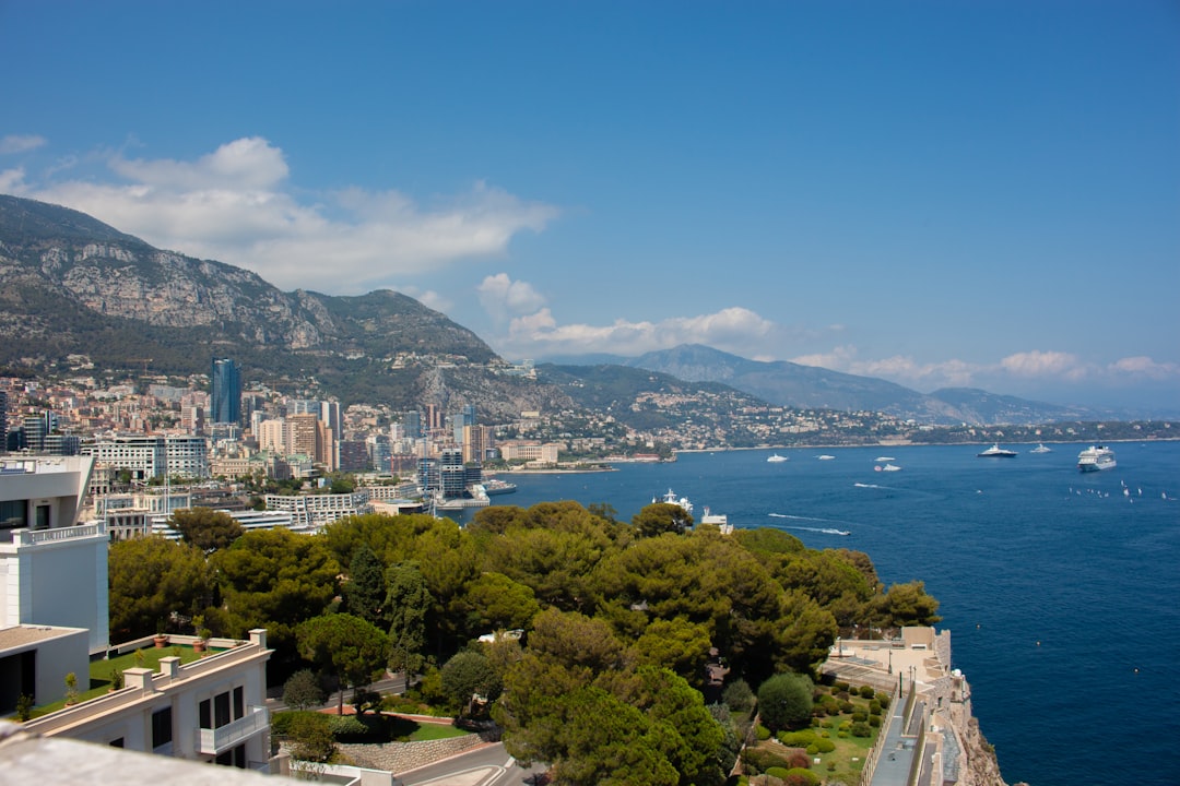 a city next to a body of water